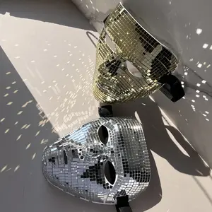 Cool Disco Party DIY Mask, Stage Sparkle Essential, No Power Needed, Halloween Party Role Play Accessory, Unique Gift Idea
