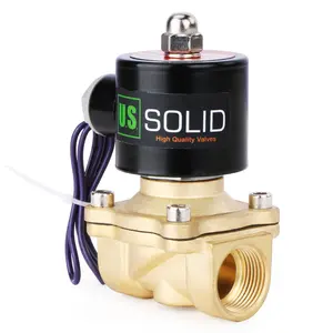 U.S. Solid 3/4" Brass Electric Solenoid Valve 12V DC VITON Seal Normally Closed