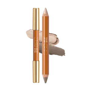 OUT OF OFFICE Dual-Ended Contour Stick - #03 Champagne Gold & Cement Gray, Highlight & Conceal, Radiant Glow & Flawless Finish for All Skin Tones