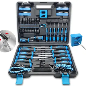 83-Piece Magnetic Screwdriver Set, CR-V Steel, Includes Slotted/Phillips/Torx Mini Precision Screwdrivers,Nut Drivers, Driver Bits, bungee cords and Magnetizer with Sturdy Toolbox, Diy Projects, Appliances