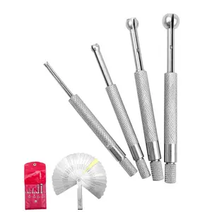4 PCS Small Hole Gauge Set Ball Type Full Round Telescoping Gauge Set with 32 Blades Steel Feeler Gauge for Measuring Gap Width or Thickness 1/8"-1/2" Range