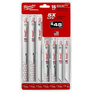 Milwaukee 49-22-1216 16PC Metal Cutting Sawzall Blade Set
