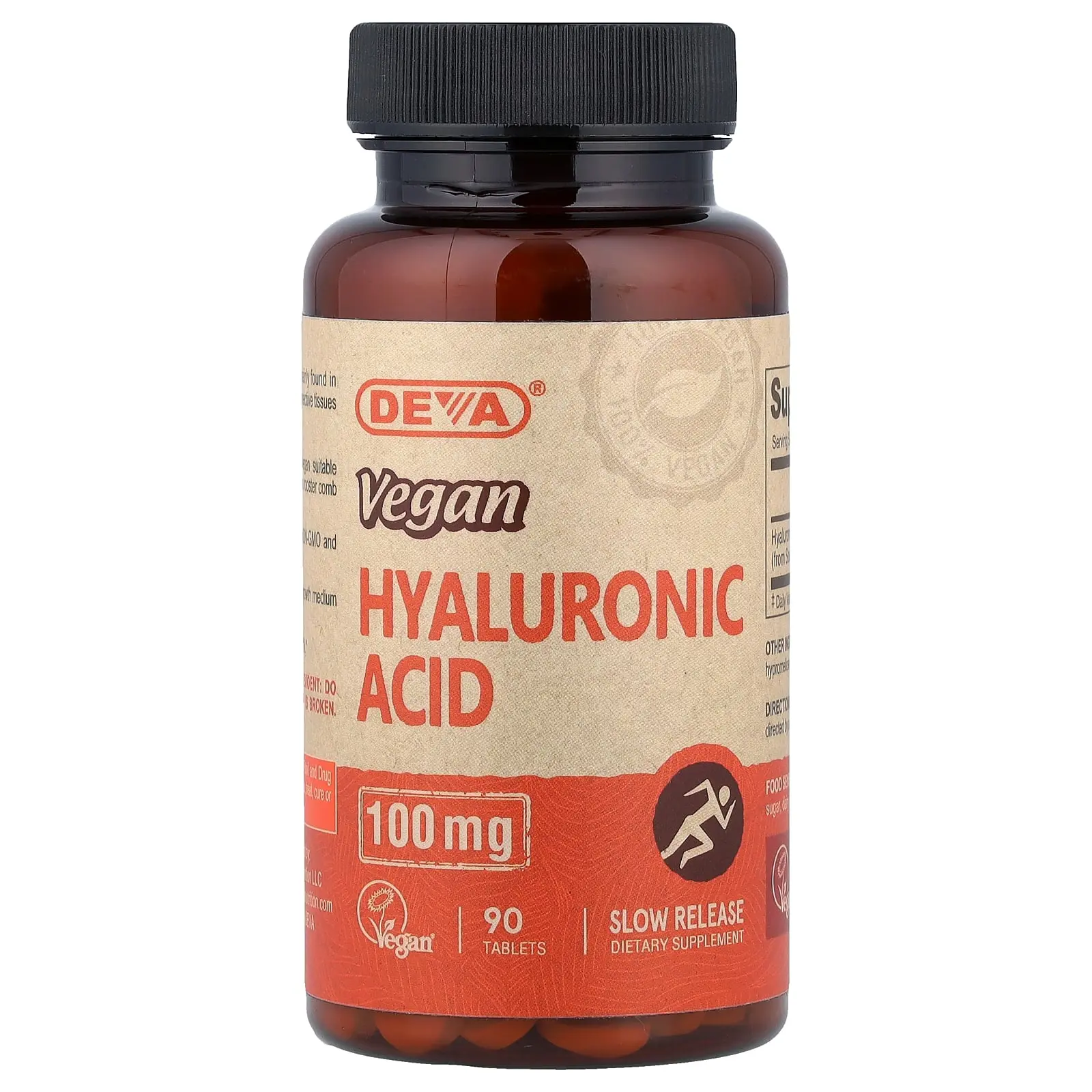 Deva Vegan Hyaluronic Acid , 100 mg , 90 Tablets