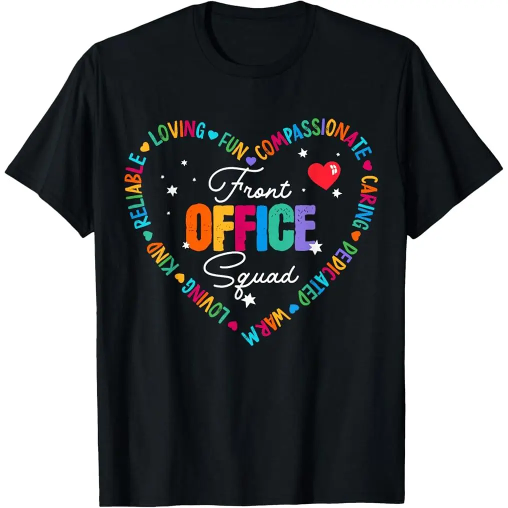 Men's Casual Streetwear Cotton Short-Sleeve Round Neck T-Shirt - Menswear Top, Short Sleeve Tee for Office Squad Vibe, Admin & Front Office Appreciation