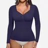 FeelinGirl  Long Sleeve Seamless Underwear Womenswear Tops long-sleeved top Shapewear Fits Everyday