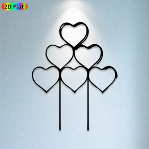 1pc Heart Cluster Metal Wall Art, Romantic Heart Statue Mural, Ideal Gift for Valentine's Day, Wedding Anniversary, Love Decor Enthusiasts, Rust-Resistant Metal Wall Decor Wall Sculptures, Perfect for Bedroom Wall & Garden Fence, Charming Home Decor