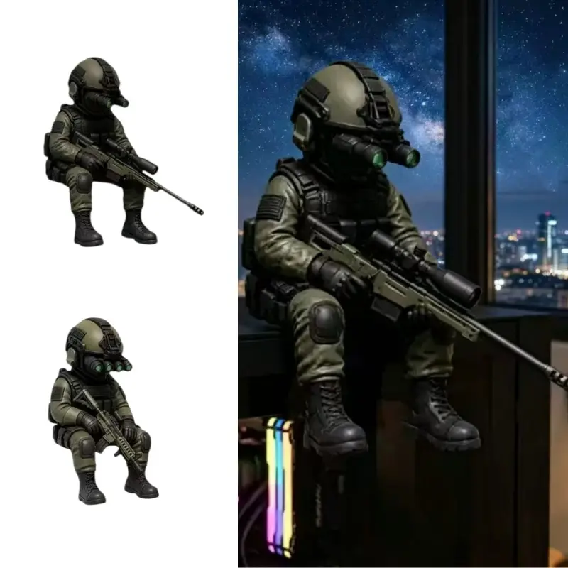 [Back to School]Mini Hardcore Tactical Special Forces Figure, Fully Equipped Soldier Statue With Night Vision Gear, Unique Military Collectible Minifigure, Desk Decor & Gift For Military Enthusiasts-MM1