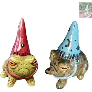 Mixed Mini Frog Figurines, Handmade Resin Frog Plant Pot Decor, Cute Small Lawn & Garden Ornaments
