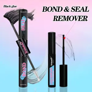 Waterproof Eyelash Glue and Sealer 10ML,Glue Remover， Long-Lasting Adhesive for False Lashes, Strong Hold 24 Hours, Ideal for DIY Eyelash Extensions, Makeup Remover Water