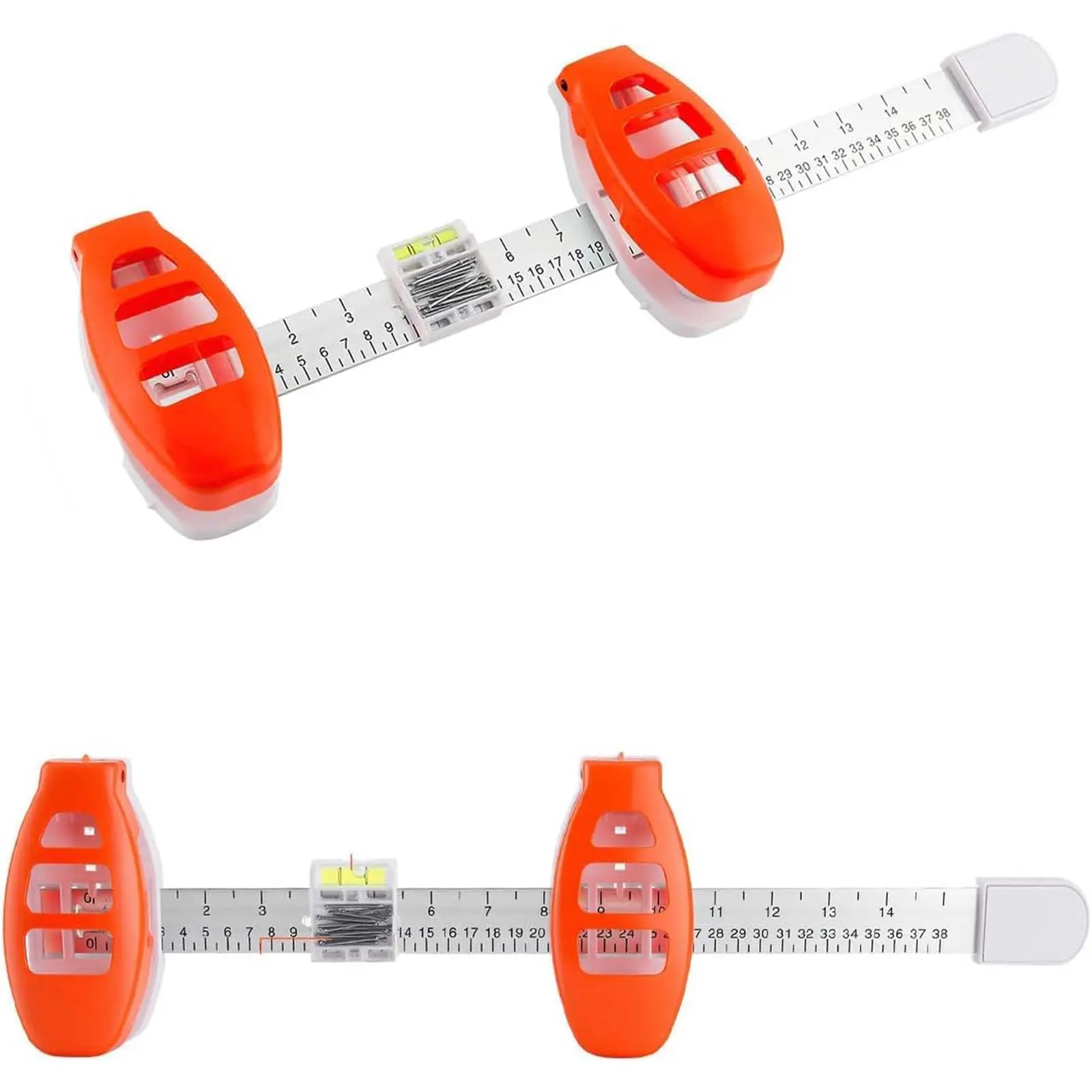 3-in-1 Picture Hanging Tool with Magnetic Grip, Lightweight ABS Hammer-Free Wall Mounting Kit with Built-in Level, Supports Single/Double Nails, Includes 20 Nails