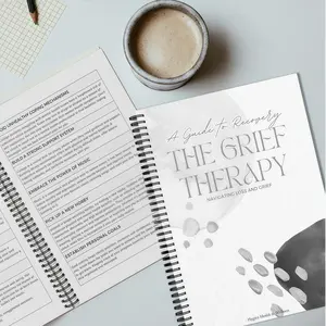 Grief Relief Guidance Diary, Guided Journal, Reflective Tips and Emotional Processing Exercises for Healing and Resilience-Support Tools for Adolescents and Adults Coping with Loss, Emotional Support, Minimalist, Hardcover Diary