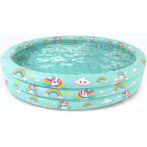 Inflatable Baby Kiddie Pool - Toddler Pool Kids Paddling Baby Swimming Pools Blow Up Ball Pit Infant Wading Pools for Backyard Piscina Inflable para Niños (59in Unicorn)Gift