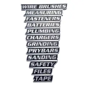 ColKy Designs - DIY & Home Project Tools Set – Standard Size 1" - 12 Pack Magnetic Tool Box Organization Badges – High Quality 3D Printed Label Badges and Emblems for Metal Cabinets, Drawers, Tool Chests, Decor Plastic Gift Labels