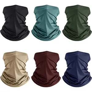 KTINEIC 6 Pieces Summer UV Protection Cooling Neck Gaiter Face Clothing Neck Gaiter Mask Scarf Sunscreen Breathable Bandana