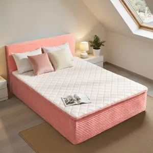 ALTRIGUS Boneless Bed 2-in-1 Fully Compressed Sponge Bed Frame, Modern Floor Bed with Breathable Memory Foam Mattress & Headboard, Medium Firm Support, No Assembly Required,Suitable For RVs, Guest Rooms, Apartments, And Offices.