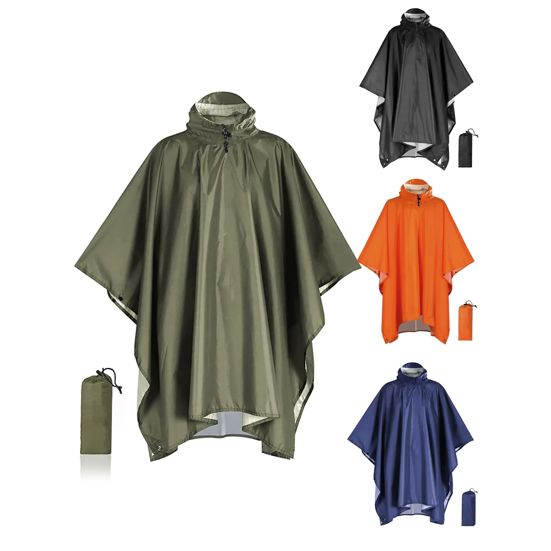 3 in 1 Multifunctional Raincoat, Portable Windproof Waterproof Rainproof Raincoat, Outdoor Raincoat for Hiking, Cycling, Camping, Fishing, Rainy Season, Rainy Days