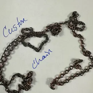 Custom copper chain for wire wrapped pendant