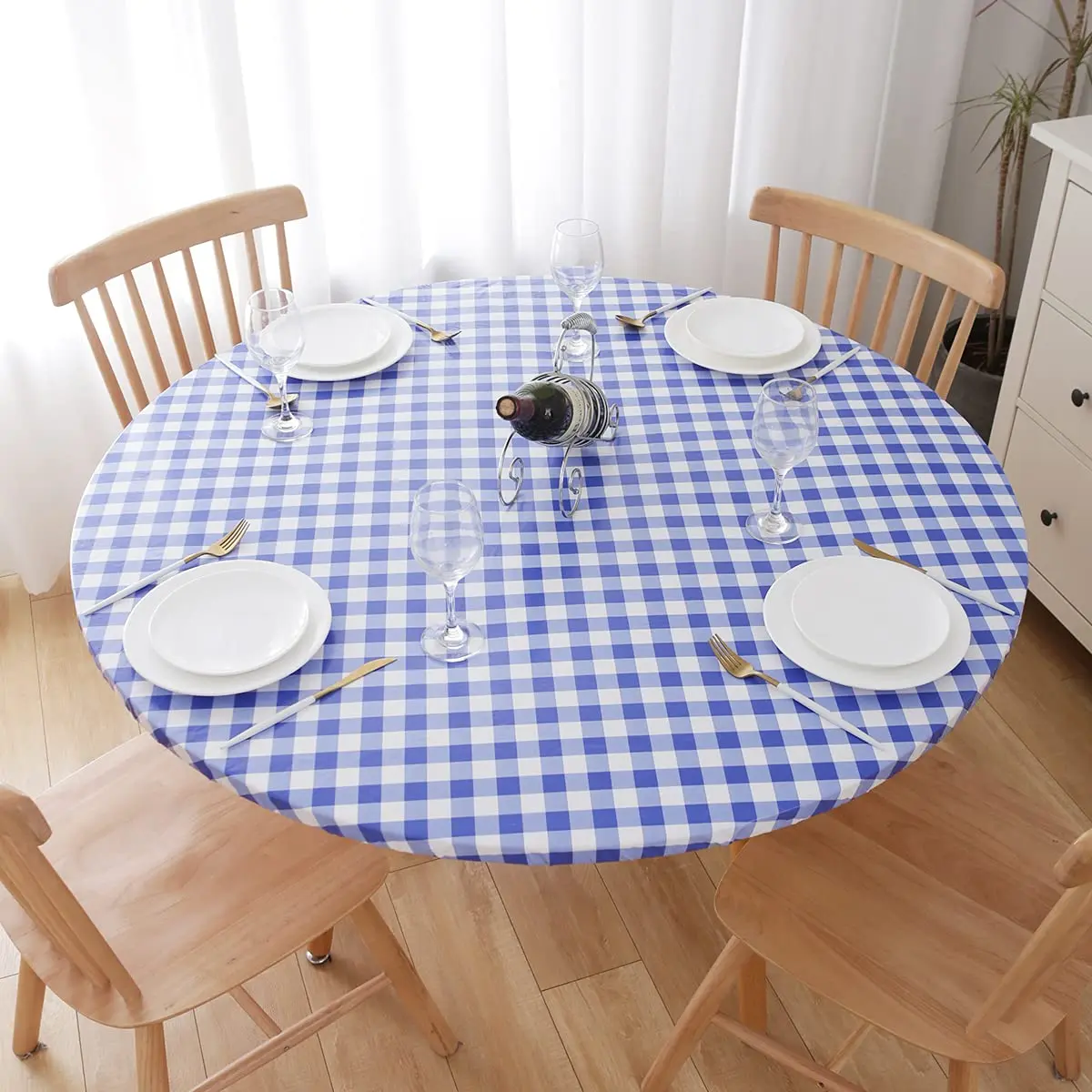 Blue white Checkered