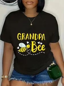 100% Cotton Grandpa Bee Cute Beekeeping Birthday Party Matching Family T-Shirt