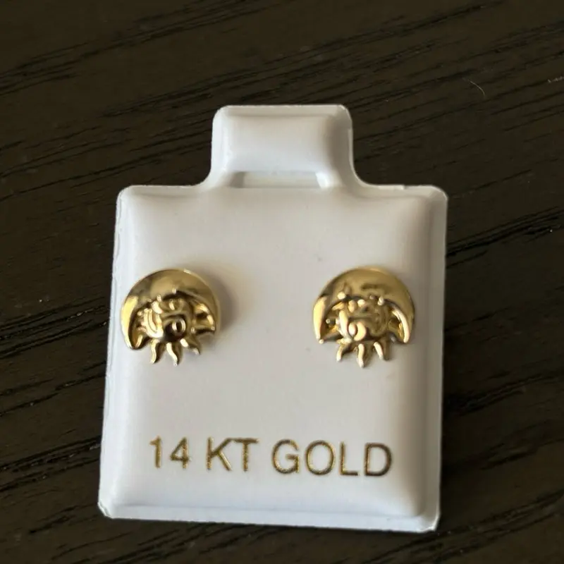 Aretes de oro 14k
