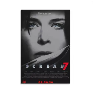 Scream 7  Iconic Horror Movie Poster, Stylish Modern Art Print, Waterproof Canvas Print, Great Gift Idea, Collectible Wall Art