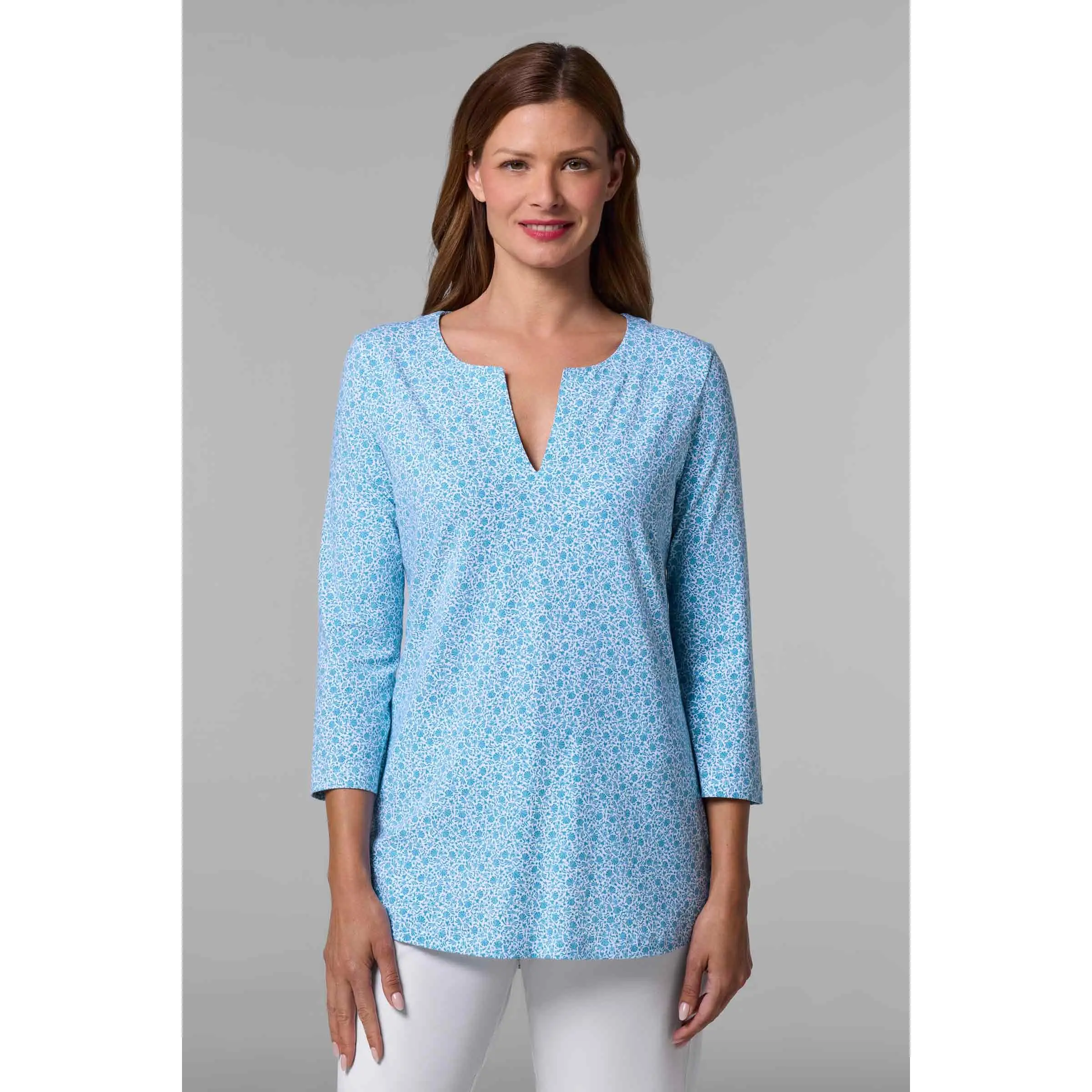 St. Lucia | Women's Tunic Top | Malibu Blue Shell We