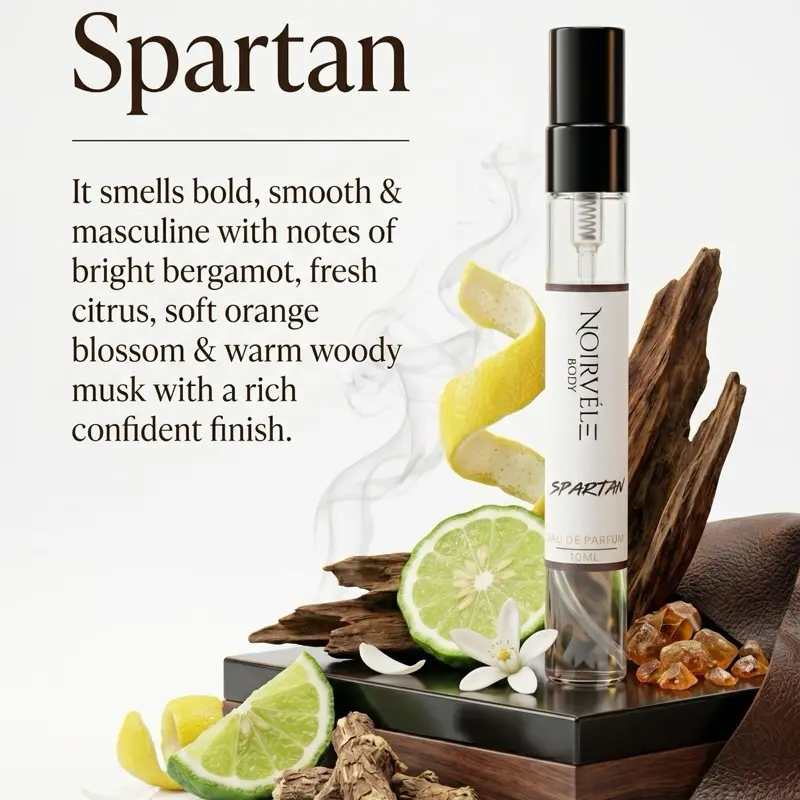 Eau De Parfum for Men, Citrus Woody Scent with Smooth Depth for Scent Layering, Long Lasting and Phthalate-Free Cologne, 10 ml Vial, Signature Scent, Everyday Wear