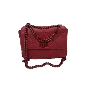 Badgley Mischka Small Red Quilted Bag