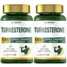 Turkesterone Dietary Supplement Capsules - 1000mg Safe Pure Ajuga Turkestanica Extract, 2 Bottles (120 Caps Each, 240 Total), Standardized Dose Natural Ecdysteroid, Supports Muscle Lean Gains, Energy