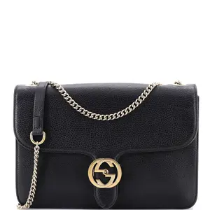 Pre-owned GUCCI Leather Shoulder Bags Interlocking Shoulder Bag Medium by Rebag