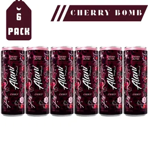ALANI NU Cherry Bomb Energy Drink 12 FL OZ (6 Packs) New Flavor High Energy Drink for Energy Needs Beverage Sport Berry