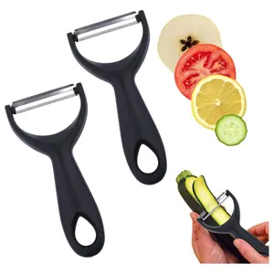 Stainless Steel Y Peelers for Kitchen - 2 in 1 Vegetable Peeler for Potatoes, Cucumber, Carrots, Fruits - Pack of 2