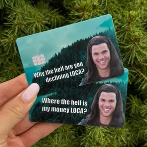 Twilight Loca Meme Credit Card Covers (Pack of 2) - Weatherproof with Matte Finishing