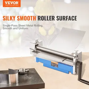 VEVOR Slip Roll Machine, 12.6 inches Forming Width in 20 Gauge Capacity, Sheet Metal Slip Roller Rolling Bending Machine, with 2 Detachable Rollers for Low Carbon Steel Copper Aluminum Alloy Sheet