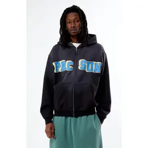 Pacsun Men's Varsity Bear Full Zip Hoodie