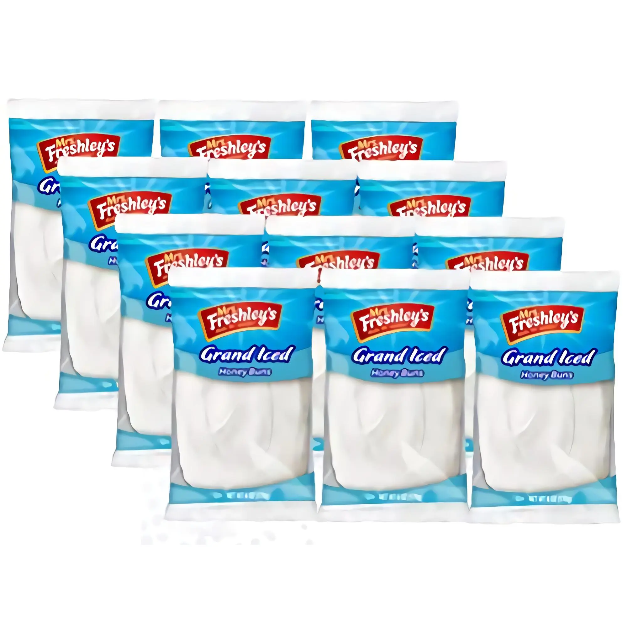 Mrs. Freshley's White Grand Iced Honey Buns, Individually Packaged, 6 oz., Pack of 12