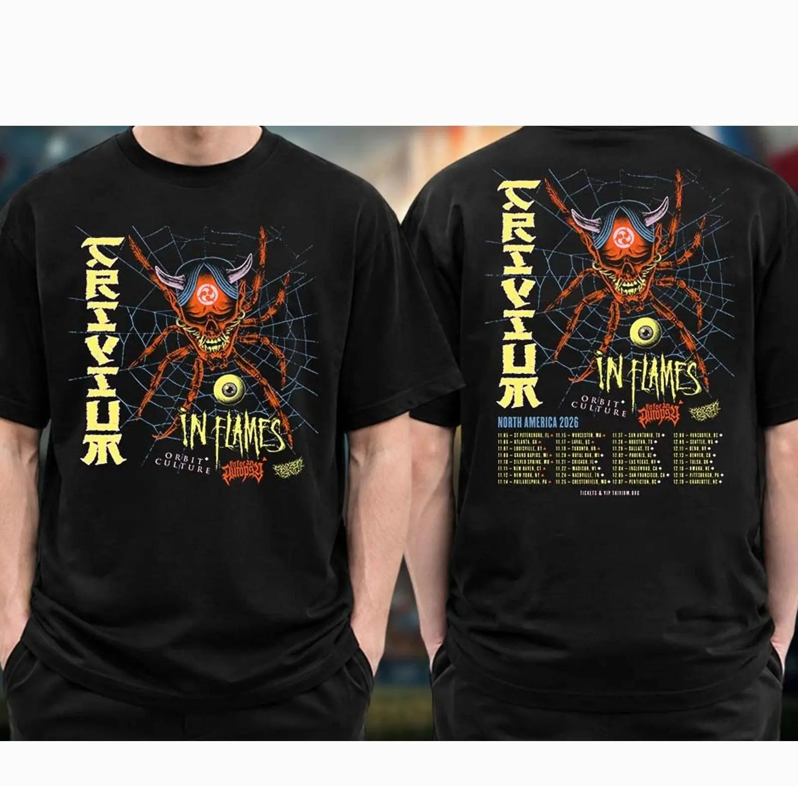 Trivium In Flames The Crown In The Grave Tour 2026 North America T-Shirt