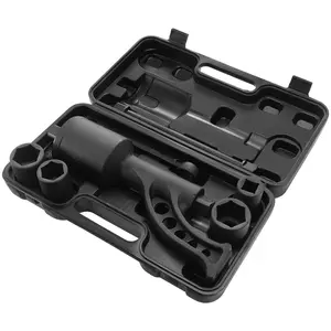 Torque Multiplier, 1 Inch Drive Lug Nut Wrench/Multiplier Heavy Duty Torque Multiplier Wrench Set, 1:64 6,800N.m Lug Nut Remover, Includes 4 Sockets (21-41mm) and Storage Case