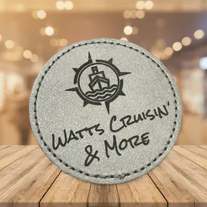 Custom Laser Engraved Iron On Leather Patch