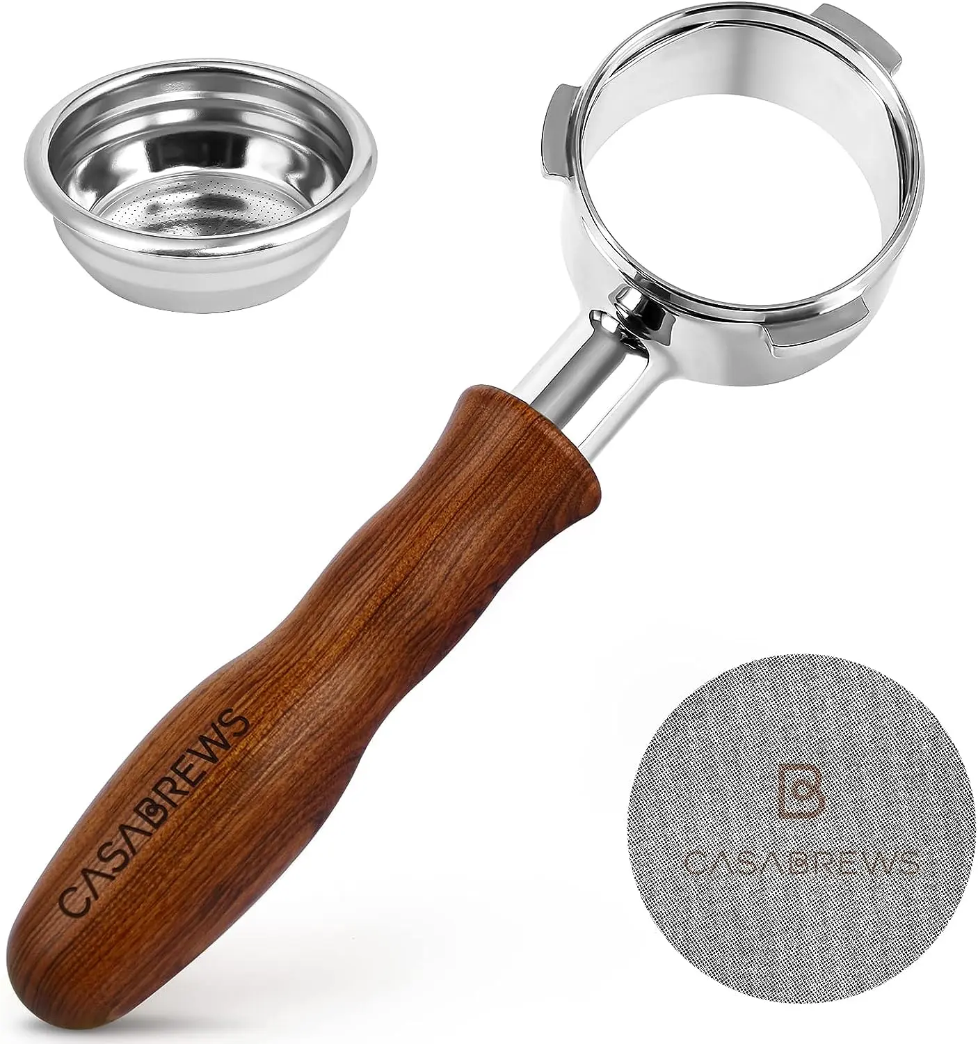 CASABREWS 58MM Bottomless Portafilter for ground coffee with