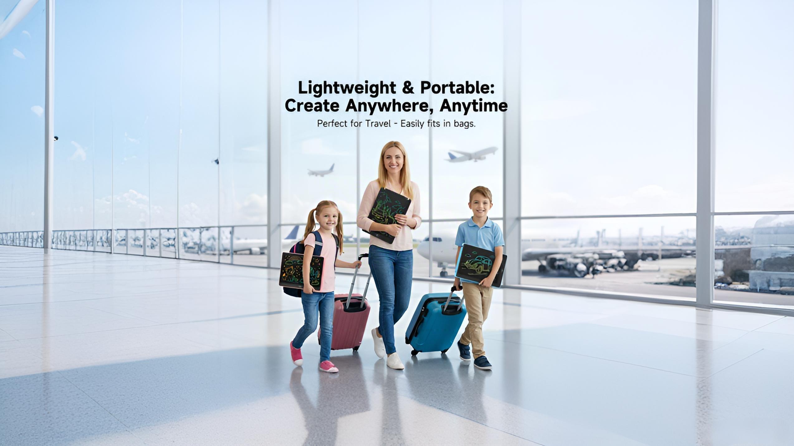 LCD Writing Tablet for Kids 2 Pack, Toddler Travel Essentials Drawing Pad, Mess Free Coloring Books, Road Trip Activities, Age 3-5 Girls Boys Gifts - 13 Inch