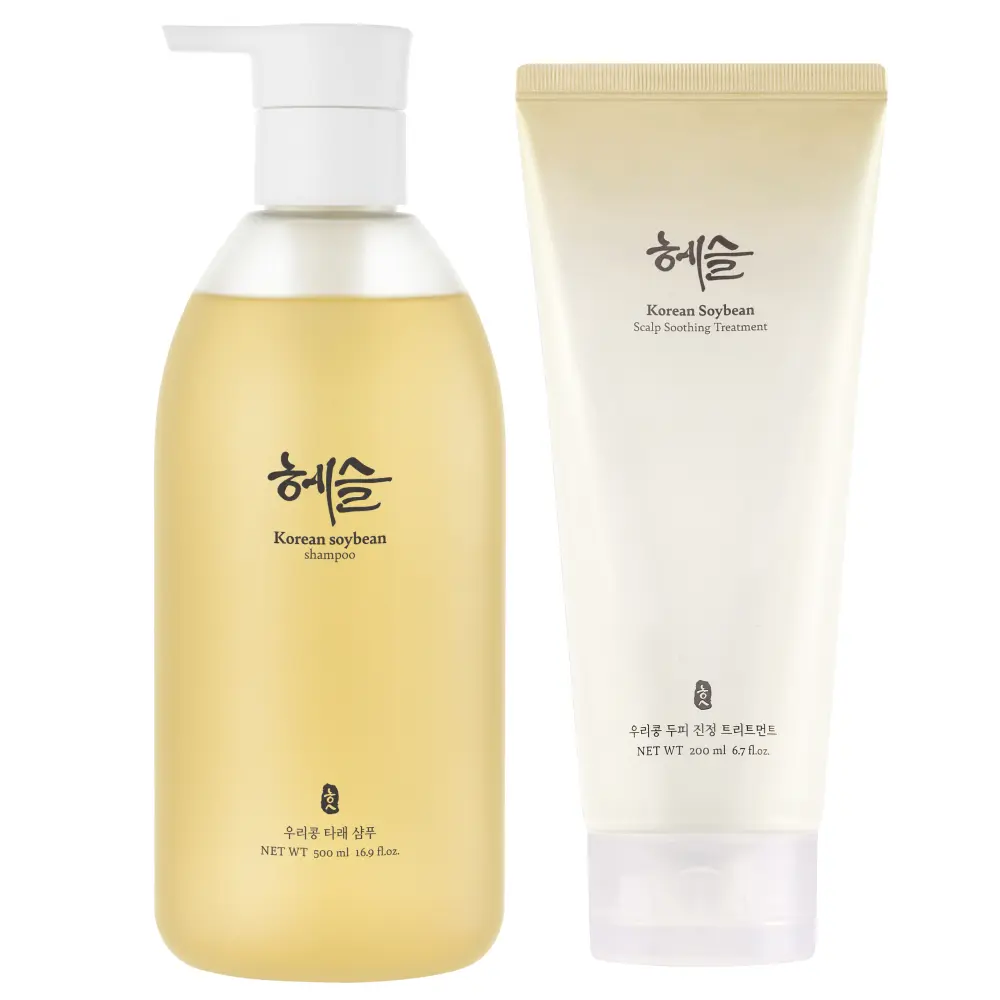 [Hesul Official Store] Hesul Haircare Duo - Korean Soybean Shampoo + Scalp Soothing Treatment Bundle