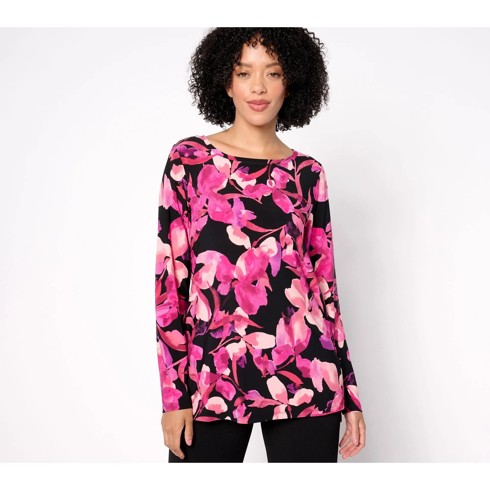Dennis Basso Printed Italia Knit Floral Tunic