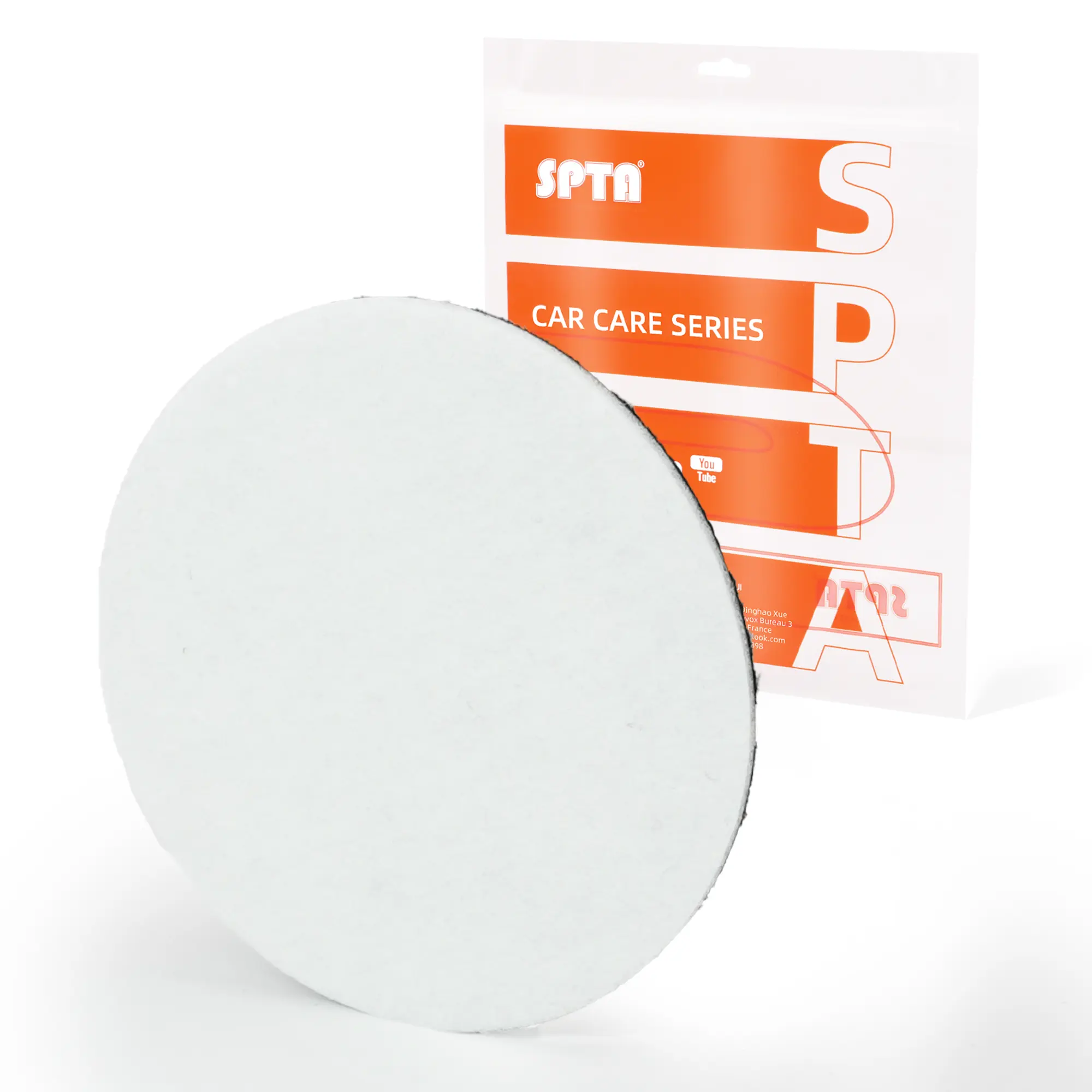 SPTA 3''(80mm)/5''(125mm)/6''(150mm) Car Glass Polishing Discs Microfiber Polishing Buffing Pad, Glass Scratch Removal Kit for Correcting Damaged Windows, Removing Stubborn Waterspots