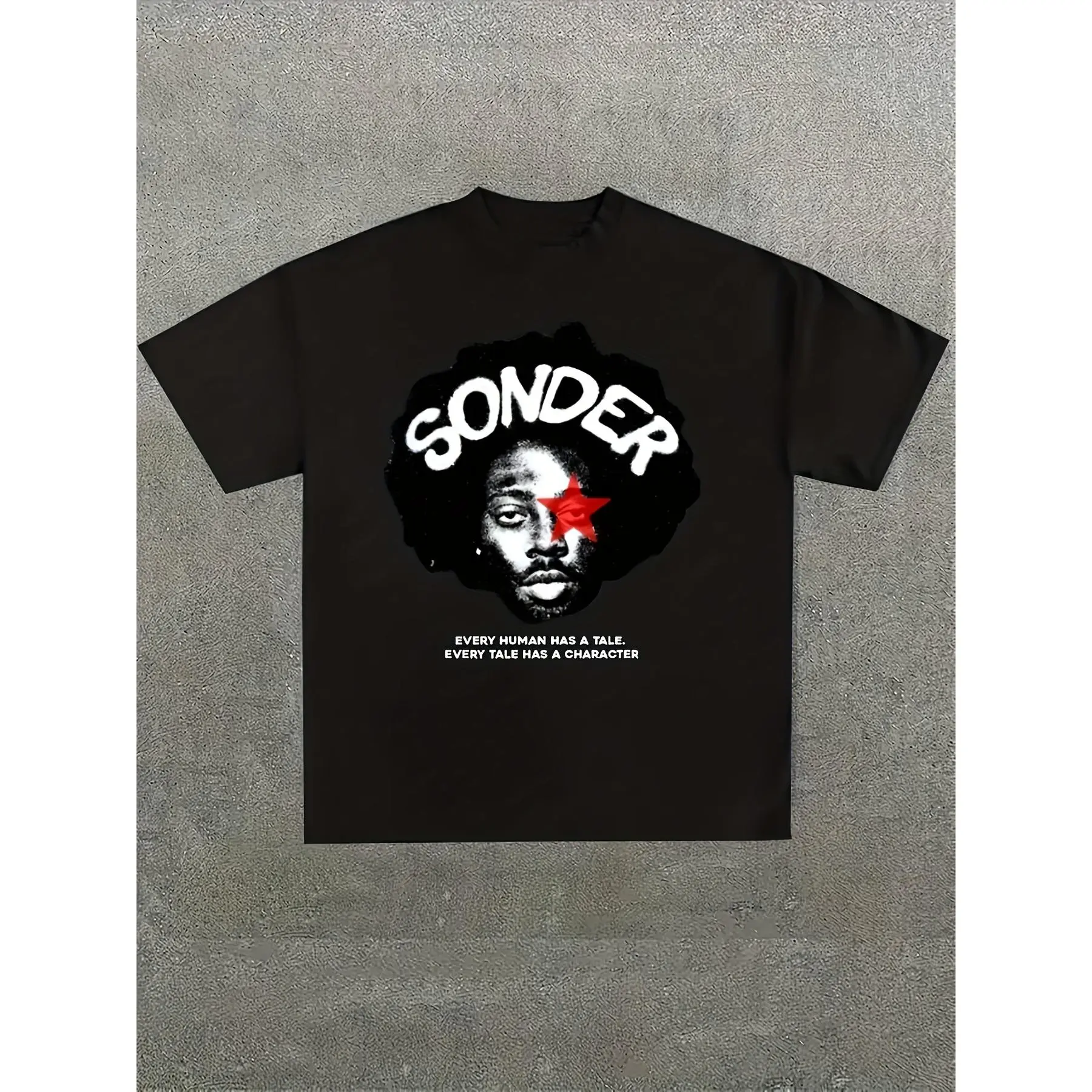 SONDER Men’s & Women’s T-Shirt — Every human has a tale; every tale has a character. Unisex 100% cotton T-shirt, soft, all-season casual streetwear essential, versatile all-season style — 220 g.