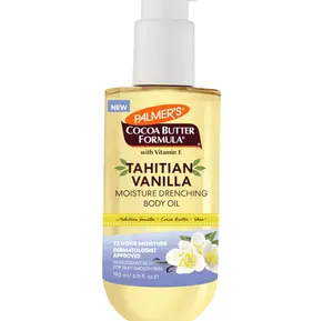 Palmer's Cocoa Butter Formula Body Oil, Moisture Drenching Tahitian Vanilla, 6.5 Oz, 72Hr Hydration with Shea Butter & Vitamin E for Softer Skin, Protects & Soothes Dryness, Dermatologist Approved