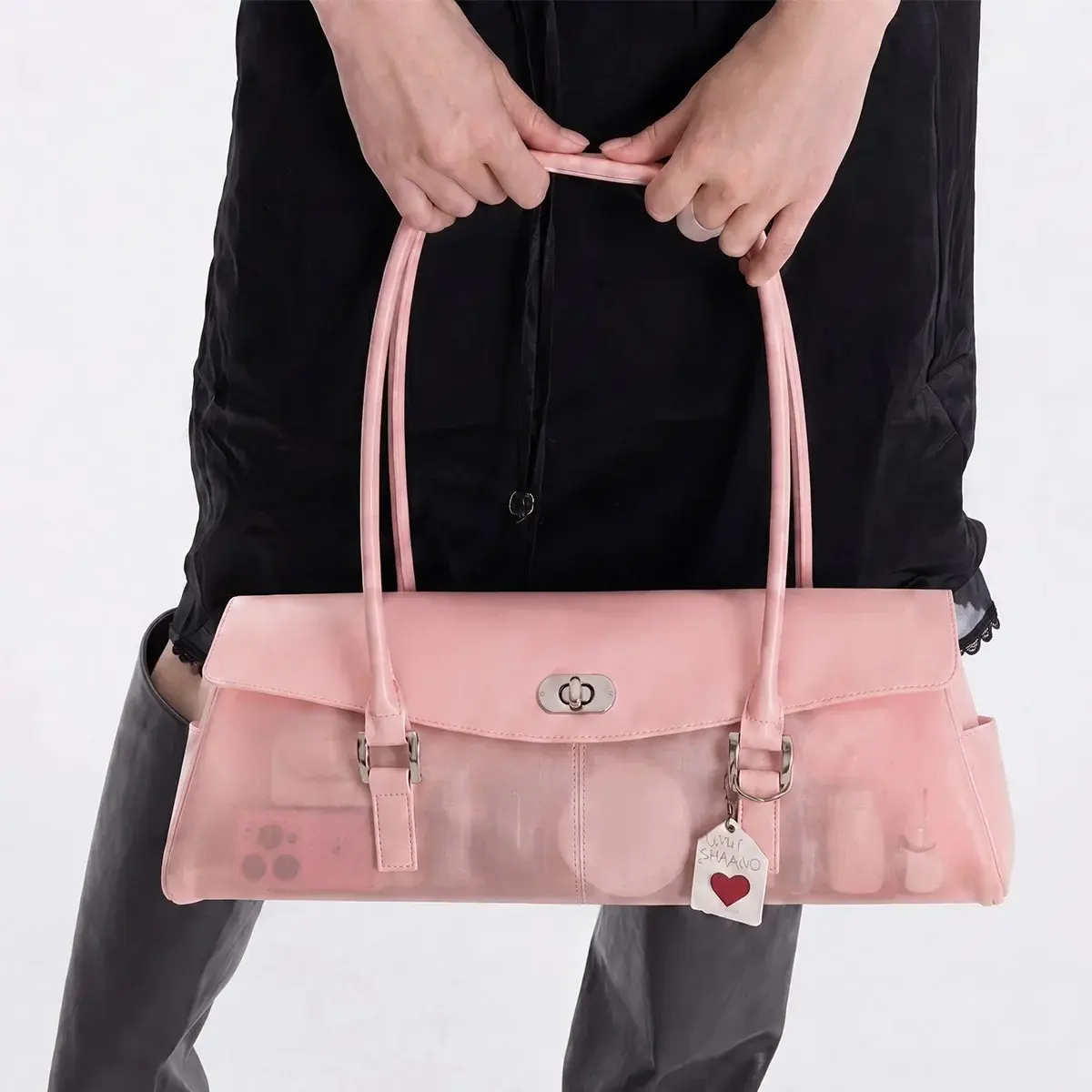 Korean Fashion Jelly Bags for Women KiiiKiii Style 2026 New Handbag Design PVC Shoulder Tote Bag Y2K Underarm Shoulder Bag