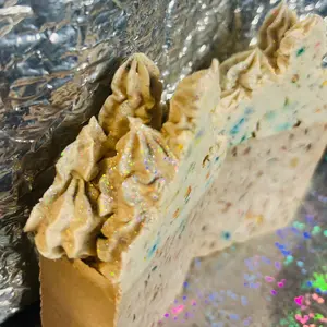 Chocolate & vanilla confetti cake soap