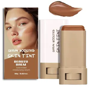 Foundation Stick, Beauty Balm Serum Boosted Skin Tint, Tinted Moisturizer, Skin Tint for Black Women, Contour Stick for Face Makeup, Buildable Foundation, Natural Finish, All-Day Wear