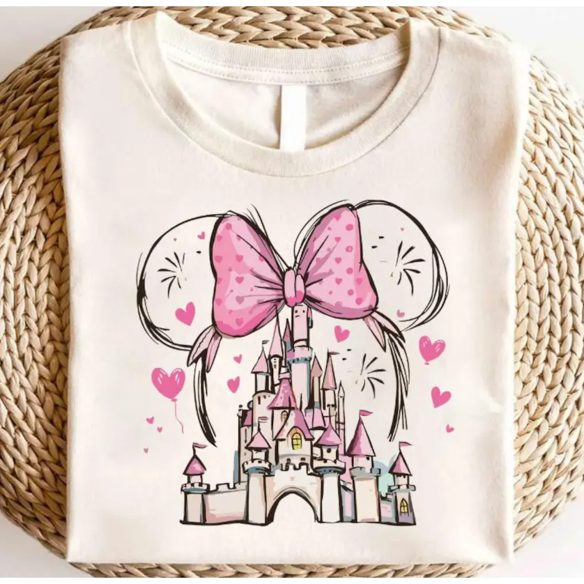 Retro #Mouse balloon Castle Shirt, Happiest Place On Earth Watercolor Princess, Girls Trip 2025, Family Vacation Funny, Cute tee, Cartoon Shirt, Sweatshirt, Hoodie